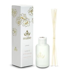 Malie Pikake Island Ambiance Mini Reed Diffuser, Immerse yourself in Hawaiian Aromatherapy, Pikake, 2 oz.