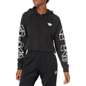 adidas Originals Women's Cropped Letter Hoodie