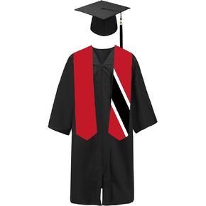 Trinidad Tobago Flag Graduation Sash/Stole/Scarf 180X13CM Double Sided for Study Aboard International Students Graduation Decoration Item Gift
