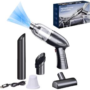 Mini Wireless Car Vacuum Cleaner - Multi-Function Car Vacuum Cleaner, Car Accessories for Men, USB-C Charged, Compact & Portable, Cordless Car Vacuum, Wireless Handheld Car Vacuum Cleaner