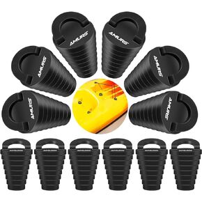 Small Kayak Scupper Plugs Kits Scupper Plugs Drain Holes Stopper with Silicone Handle Universal Kayak Plugs for sit on top Scupper Plugs for Kayak Canoe Boat (12Pcs)
