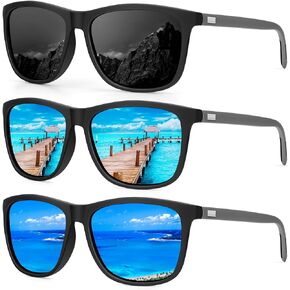 KALIYADI Sunglasses-Men Mens-Sunglasses Polarized Sunglasses: UV Protection Unisex Driving Fishing Lightweight Classic