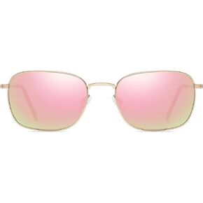 DUCO Square Sunglasses for Men Women Polarized Driving Sun Glasses UV400 Protection Retro Shades DC3038