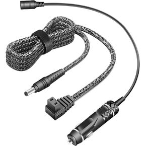 HKY Car Refrigerator DC Power Cord 12V-24V Cigarette Lighter Plug with Removable DC 5521/5525 Power Cable for Laptop Power Bank Portable Power Station Connector to 12v Portable Car Fridge Freezer