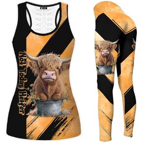 Women's Yoga Set, Casual Workout Activewear for Women 2 Pieces, Tank Top Legging Set for Girls