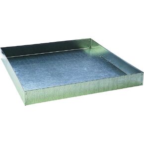 LITTLE GIANT Steel Dropping Pan - Pet Lodge - Heavy Duty Galvanized Waste Pan, Designed for AH2424 (Sold Separately) (24" x 24") (Item No. ADP2424)