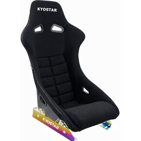 KYOSTAR Universal Neo Chrome Stainless Steel Low Seat Side Mount for Bride Recaro Sparco OMP Bucket Seat (Product display not including seats,Only seat bracket)