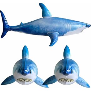 3PCS Inflatble Shark Pool Toys, 23Inch Shark Party Decorations for Birthday Pool Christmas, Party Favors Supplies Gift for Kids Adults