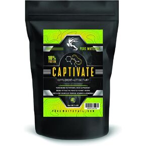 Pure Whitetail | Captivate | Supplemental Feed for Whitetail Deer | Antler Growth & Body Development | Roasted Peanut Aroma | 5 LB Bag in Kuwait