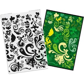 Estivaux 3D Textured Leaves Embossing Folders for Card Making, Floral Leaves Plastic Embossing Folders 3D Plants Vines Embossing Folder Craft Card Template for DIY Scrapbooking