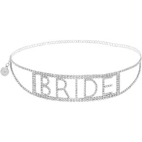 xo, Fetti Rhinestone Bride Choker Necklace, 10.5" | Bride To Be Jewelry, Choker Necklace Accessory, Bridesmaid Gift, Bridal Shower Decorations, Wedding Favor, Engagement Supplies