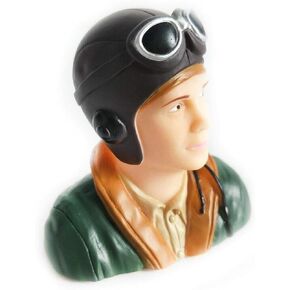 طائرة مزودة بجهاز للتحكم عن بُعد لعبة طيار الحرب العالمية الثانية شخصية الطيار لطائرة RC طراز L44 × W23 × H40mm 1/9 مقياس الطيارين الجيش الأخضر 1 قطعة in Kuwait