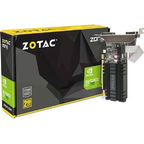 ZOTAC GeForce GT 710 1GB DDR3 PCI-E2.0 DL-DVI VGA HDMI Passive Cooled Single Slot Low Profile Graphics Card (ZT-71301-20L)