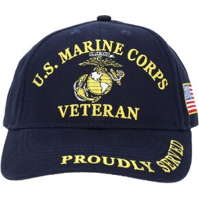 Eagle Emblems Marines Veteran Cap, Blue, Standard
