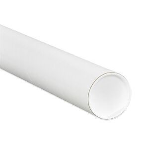 AVIDITI Cardboard Tubes with Caps, 20"L x 2"W x 2"H, Pack of 50 | Poster Tube for Mailing and Storage of Blueprints, Artwork, Crafts, Long Art Holder, 20 inches