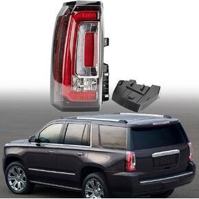 Rear Left Driver Side Tail Lights Assembly Fit For GMC Yukon XL Denali SLE SLT 2015 2016 2017 2018 2019 2020 Taillight Brake Turn Signal Reverse Bulb Lamp Replaces GM2800268 84536242 23380459