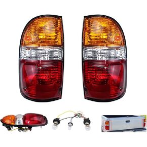 LEVANLIGHT Right+Left Side Rear Tail Brake Light Lamp Tail Light Replacement For Toyota Tacoma 2001 2002 2003 2004 | 81560-04060 | 81550-04060| TO2800139 | TO2801139 (Smoked Black Mask)