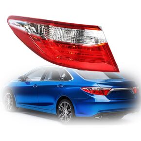 munirater 1-Pack Rear Left Tail Light Brake Lamp Assembly Replacement for 2015-2017 Toyota Camry Outer Driver Side 8156006640 TO2804121