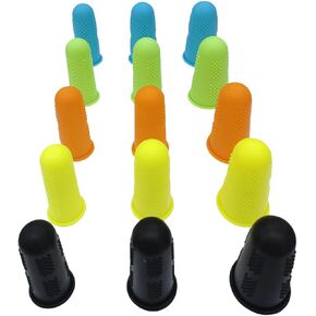 Hot Glue Gun Finger Protectors, 15 pcs, Silicone Thimble Finger Guard for Hot Glue