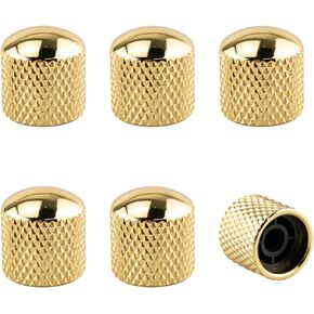 lygchii 6 Pcs Guitar Knob, Metal Potentiometer Control Knob, Dome Volume Tone Speed Control Knob for Electric Guitar, Electric Guitar, Bass