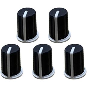XHSESA 5Pcs Potentiometer Control Knob 6mm Insert Shaft Plastic Potentiometer Volume Control Rotary Knob (Green)
