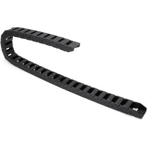 uxcell R18 10mm x 20mm Black Plastic Cable Wire Carrier Drag Chain 1M Length for CNC