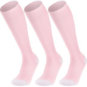 GRAPMKTG 3 Pairs Soccer Football Socks for Youth Baseball Softball Socks for Women and Men Boys Girls