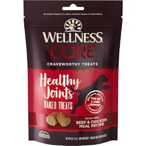 Wellness CORE Healthy Joints Crunchy Dog Treats, Grain Free, 8 Ounce Bag