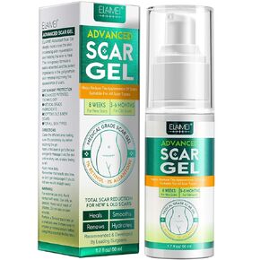 Silicone Scar Gel, Advanced Scar Treatment Cream Gel, Keloid Bump Removal for Old and New Scars, Surgical Scars, C-Section, Burn, Stretch Mark 1.7 oz (50g)