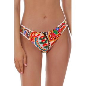 Lucky Women's Standard Tropical Paisley Bikini Bottom, Cheeky Coverage, Swimwear Separates