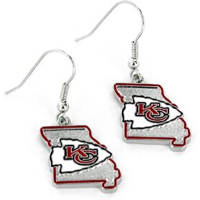 Aminco NFL Kansas City Chiefs Home State Earrings