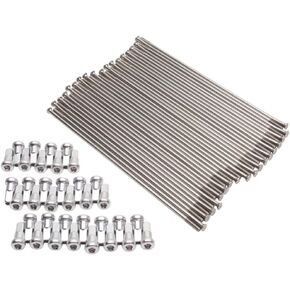 Tusk Motorcycle Spoke Kit - Rear 19" Silver Spoke/Silver Nipple For KTM 250 SX-F 2005-2022