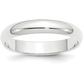 Sonia Jewels Platinum 4mm Half-Round Featherweight Wedding Band