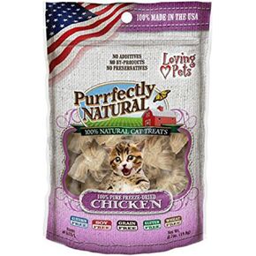 Loving Pets Purrfectly Natural Freeze Dried Chicken Treats For Cats, 0.6-Ounce in Kuwait