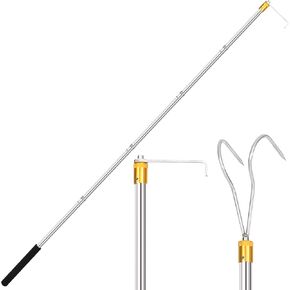 Cagaloi 30 to 74 inch Extended Docking Adjustable Rod Hook clamp Lathe Extension Tool, Truck Cargo Retrieval Device, Hook Long Rod clamp Lathe Hook, Truck Grab Bed, Comfortable Sponge Handle in Kuwait