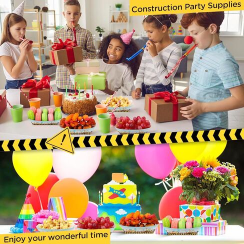 100 Pcs 2lb Construction Party Supplies Paper Food Trays Disposable Serving Trays Nacho Hot Dog Boats Trays Construction Party Favors for Birthday Carnival Carnival Concession Food Condiment in Saudi Arabia