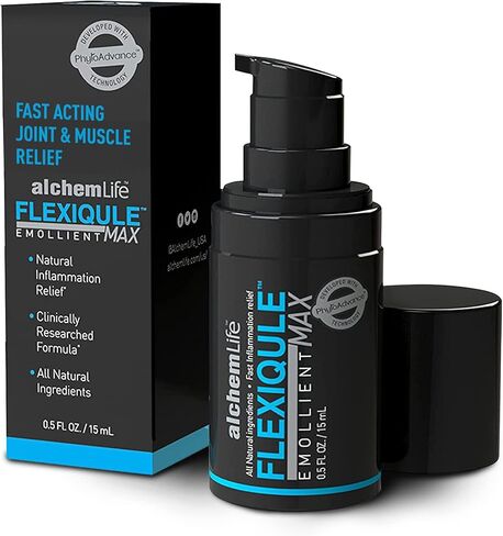 AlchemLife FlexiQule MAX - Fast Acting Emollient Supporting Natural Joint & Muscle Relief - Soothes Stiffness & Aids Mobility - Powerful Phyto-Actives of Ginger, Boswellia & Piperine - (15mL Pump) in Saudi Arabia