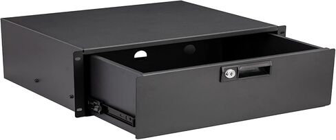 TECHTOO رف جبل درج رف درج DJ رف حالة خادم خزانة مع مفتاح وقفل لخادم المعدات 19 بوصة AV DJ خزائن رفوف (3U) in Kuwait