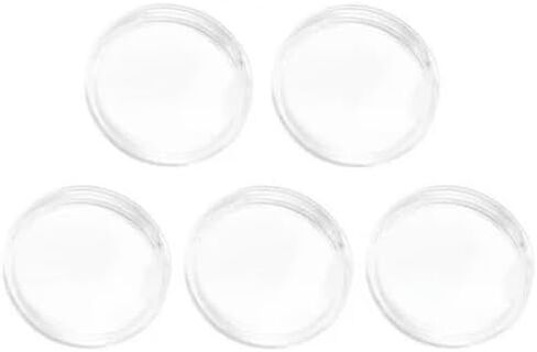 5 Pcs Transparent 38.6mm Round Acrylic Coin Case Storage Box Capsule Container Storage Box for Silver 2 oz, Coin Collection Supplies, Coin Trays and Coin Boxes, Money Handling Products in Saudi Arabia