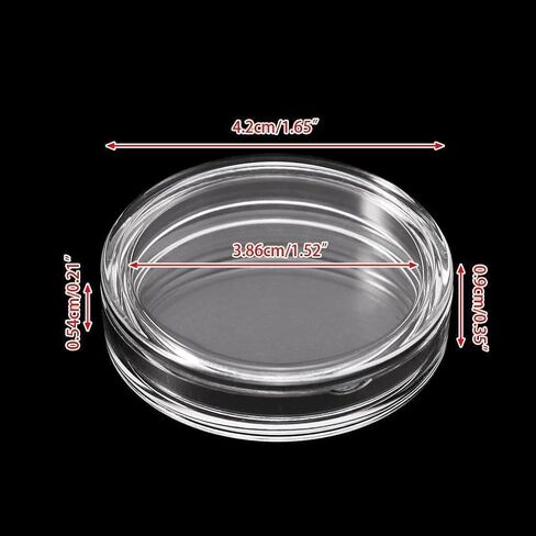 5 Pcs Transparent 38.6mm Round Acrylic Coin Case Storage Box Capsule Container Storage Box for Silver 2 oz, Coin Collection Supplies, Coin Trays and Coin Boxes, Money Handling Products in Saudi Arabia