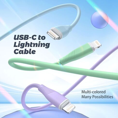 Bkayp 3 حزمة 6 أقدام USB C إلى كابل Lightning شاحن iPhone معتمد من MFi شحن سريع من النوع C إلى كابل Lightning سلك شحن سريع متوافق مع iPhone 14 13 12 11 X 8 Pro Max Plus والمزيد in Kuwait