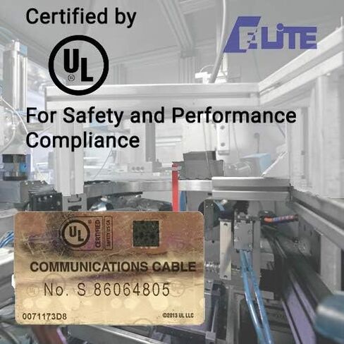 Elite Cat6 Shielded Plenum (CMP)، 1000 قدم، FTP 23AWG، النحاس النقي الصلب، 550 ميجا هرتز، مدرج في قائمة UL، شهادة UL-LP، PoE عالي الأداء، بكرة كابل إيثرنت بالجملة، أزرق in Kuwait