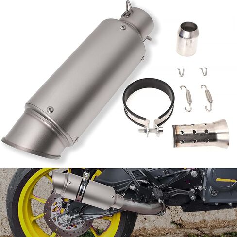 DREAPATS Universal Slip on Modified Exhaust Mufflers with Silencers Compatible with Motorcycle Grom ATV Dirt Bike Street Bike Scooter Pipe Diameter 38mm-51mm Exhaust,Black in Saudi Arabia