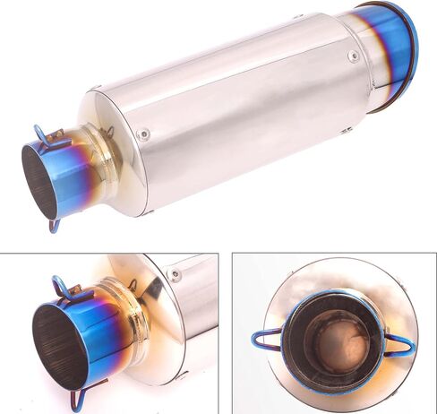 DREAPATS كاتم صوت عادم معدل سهل الارتداء مع كاتم صوت متوافق مع دراجة نارية Grom ATV Dirt Bike Street Bike Scooter قطر الأنبوب 38 مم - 51 مم عادم، أسود in Kuwait