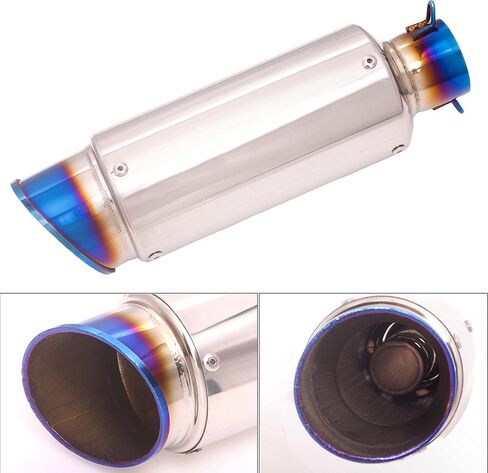 DREAPATS كاتم صوت عادم معدل سهل الارتداء مع كاتم صوت متوافق مع دراجة نارية Grom ATV Dirt Bike Street Bike Scooter قطر الأنبوب 38 مم - 51 مم عادم، أسود in Kuwait