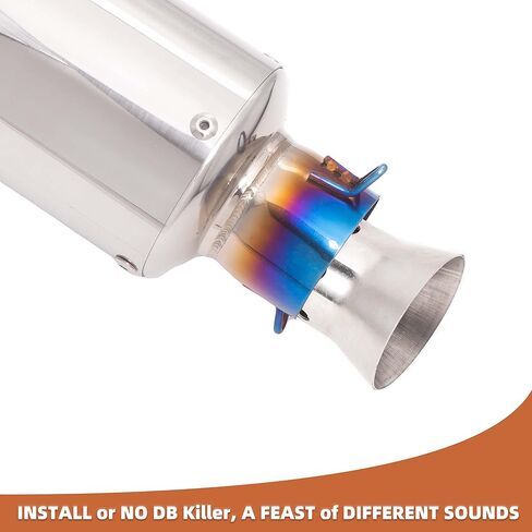 DREAPATS كاتم صوت عادم معدل سهل الارتداء مع كاتم صوت متوافق مع دراجة نارية Grom ATV Dirt Bike Street Bike Scooter قطر الأنبوب 38 مم - 51 مم عادم، أسود in Kuwait