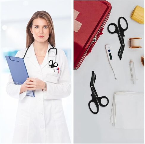 Trauma Shears, 2-Pack Medical Scissors, Premium Bandage Scissors for EMT Workers Doctors Nurses, 7.5" Nursing Scissors, Surgical Scissors, Emergency First Aid Scissors (Purple+Pink) in Saudi Arabia