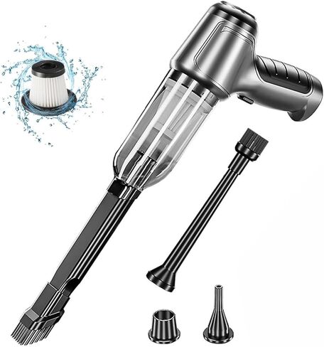 WOLLENWOLE Car Vacuum Cleaner - Cordless Handheld Electric Auto Cleaner & Blower, High Strong Suction Power 12000 Pa, Wireless Compact with Powerful Rechargeable Battery for Car Interior & Home in Kuwait