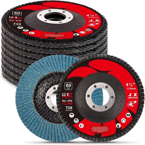 Flap Disc Grinding Wheels 4-1/2 Inch Flap Sanding Wheel Abrasive Wheels & Discs 4.5'' x 1/4'' x 7/8'' Aluminum Oxide Grinder Wheel for Angle Grinder-10 Pack (40#) in Saudi Arabia