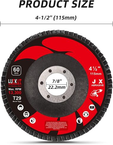 Flap Disc Grinding Wheels 4-1/2 Inch Flap Sanding Wheel Abrasive Wheels & Discs 4.5'' x 1/4'' x 7/8'' Aluminum Oxide Grinder Wheel for Angle Grinder-10 Pack (40#) in Saudi Arabia